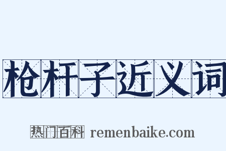 枪杆子近义词是什么意思的图片